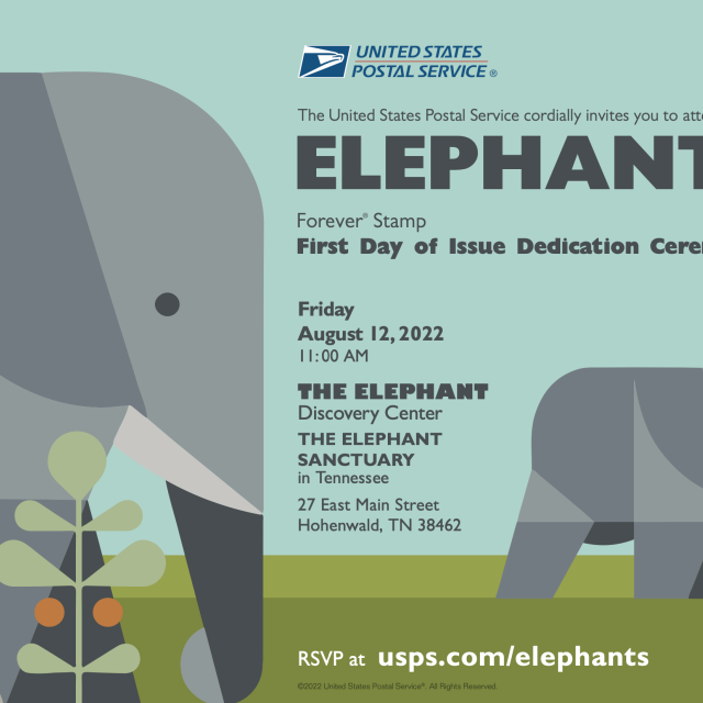 The Elephant Sanctuary to host United States Postal Service for release of new ‘Elephants